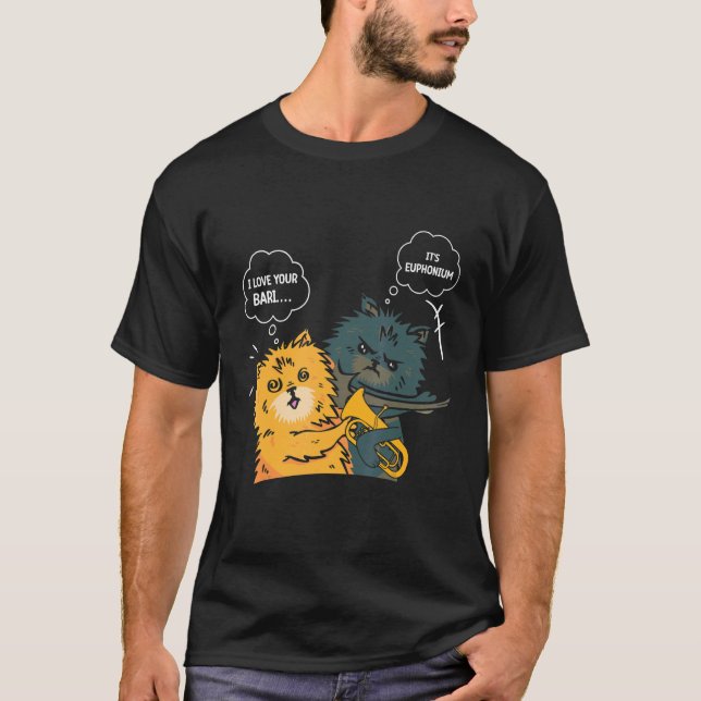 Camiseta Euphonium Cat Bate Euphonista (Frente)