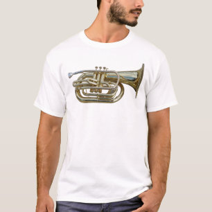 Camiseta Euphonium de latão de ouro