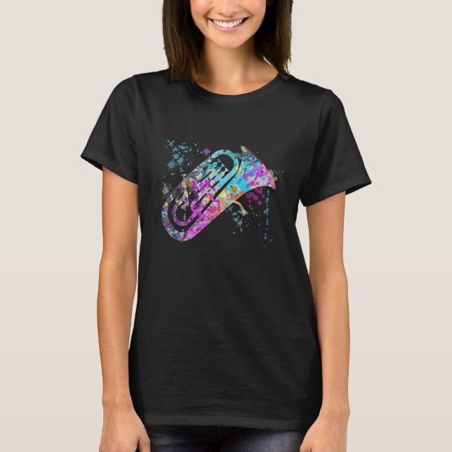 Camiseta Euphonium Instrumento Silhouette Eufoniums (Frente)