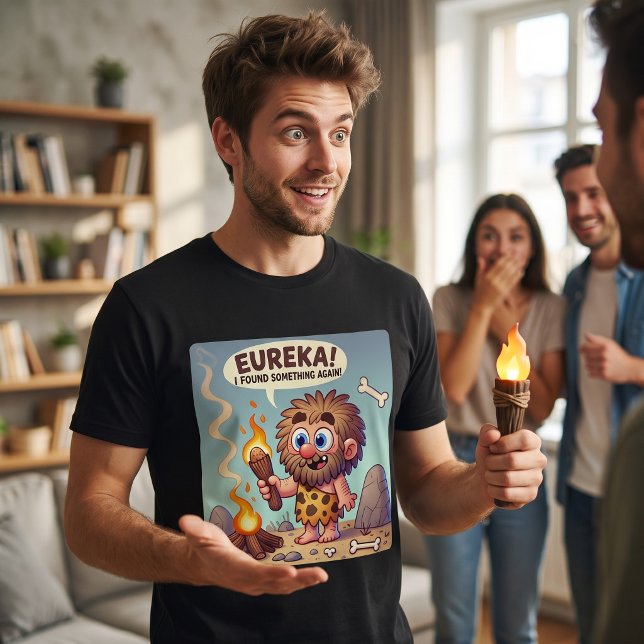 Camiseta Eureka Homem das Cavernas | Descoberta Pré-Históri (Criador carregado)