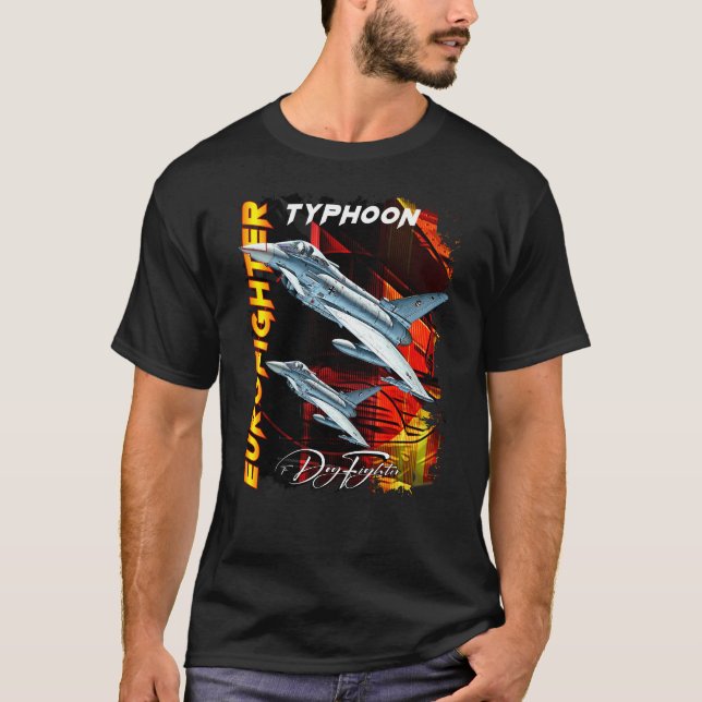 Camiseta Eurocaça Typhoon European Fighterjet (Frente)