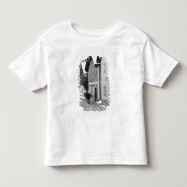 Camiseta Europa, Áustria, Hallstat. Rua nevada (Frente)