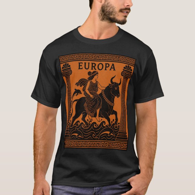 Camiseta Europa e o Touro Arte da Mitologia Grega (Frente)