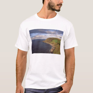 Camiseta Europa, Escócia, Aberdeen. Vista aérea de