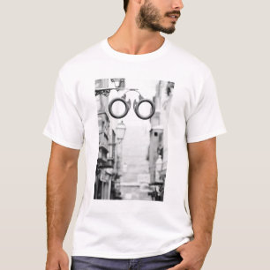 Camiseta Europa, Espanha, Maiorca. Placa de loja de óculos,