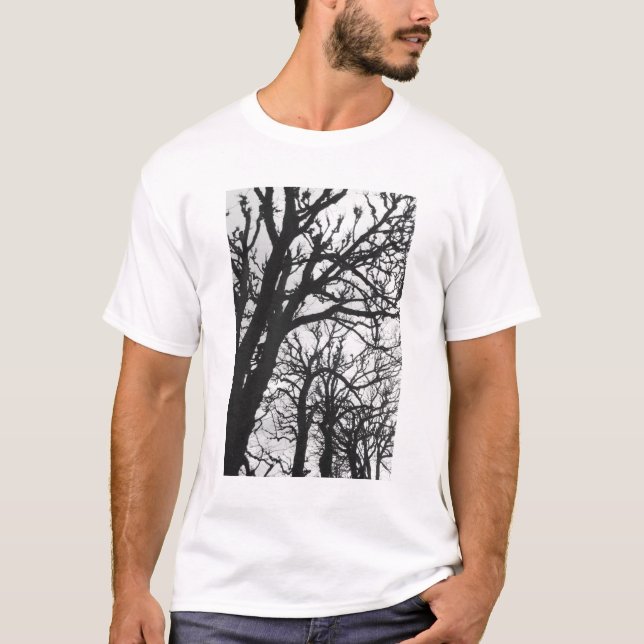 Camiseta Europa, França, Paris. Árvores de inverno, Marco (Frente)
