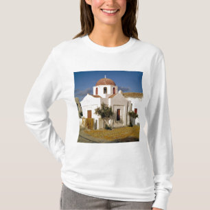 Camiseta Europa, Grécia, Mykonos. Redes de pesca secam na