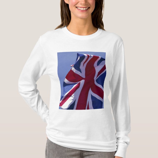 Camiseta Europa, Inglaterra, bandeira britânica (Frente)