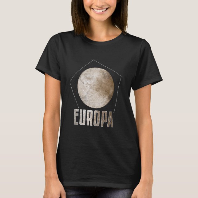 Camiseta Europa Lua Júpiter Planeta Astronomia do Sistema S (Frente)