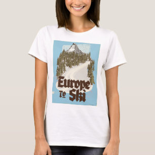 Camiseta Europa Para Esquiar