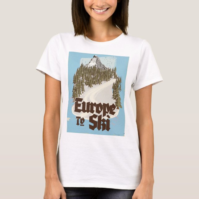 Camiseta Europa Para Esquiar (Frente)