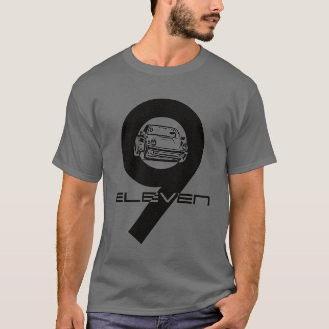 Camiseta European Sports Car Action Nine Eleven Design retr (Frente)