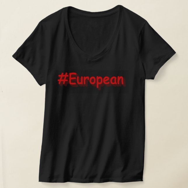 Camiseta "#Europeu" Design. Comprar Agora (Postura )