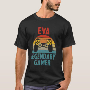 Camiseta Eva Name Personalizou Geek de jogos engraçado Aniv
