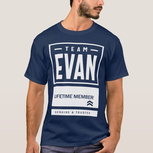 Camiseta Evan Personalized Name Birthday Gift (Frente)