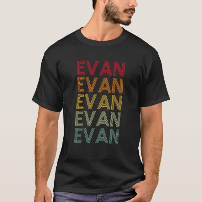 Camiseta Evan Retro Name Humor Apelido (Frente)