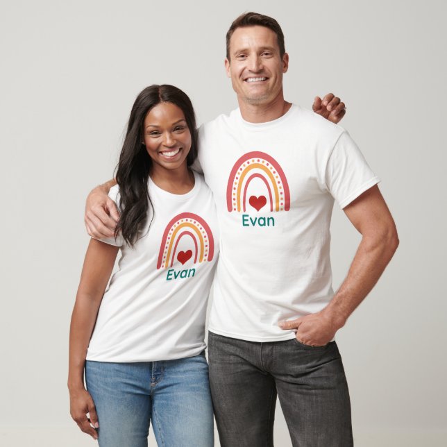 Camiseta Evan Vintage Boho Rainbow (Unissex)