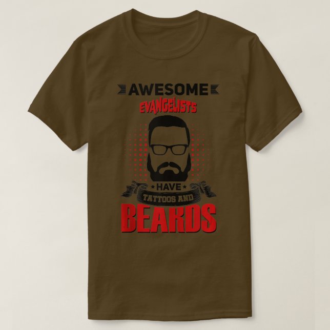 Camiseta Evangelistas incríveis em Beard ank op (Frente do Design)