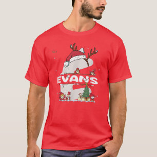 Camiseta Evans Christmas Shirt w Evans Nome para o Natal en