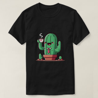 Camiseta Even cacti drink coffee
