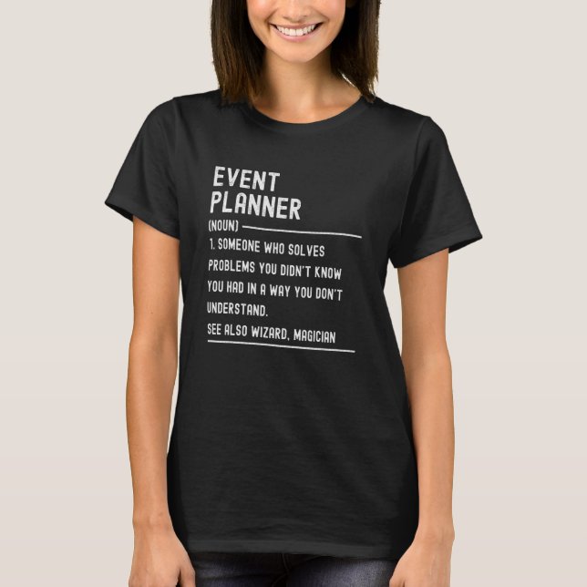 Camiseta Event Planner Definition Shirts Funny Job Title (Frente)