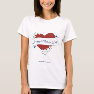 Camiseta Evento Promocional Red Heart Feliz Dia das Mães