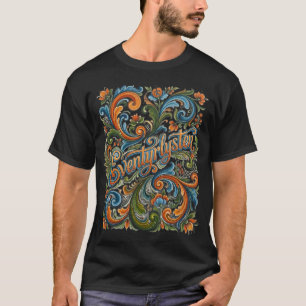 Camiseta Eventyrlysten: Aula de Arte Popular Norueguesa Ros
