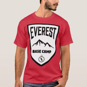 Camiseta Everest Base Camp Shield Black and White Classic T