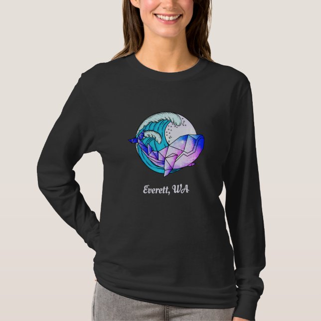 Camiseta Everett Wa Japonês Paint Geométrico Orca Killer Wh (Frente)