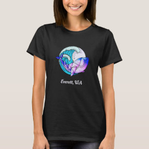 Camiseta Everett Wa Japonês Paint Geométrico Orca Killer Wh