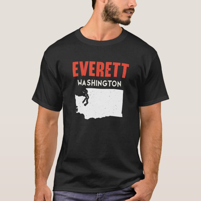 Camiseta Everett Washington EUA State America Viagem Washin (Frente)
