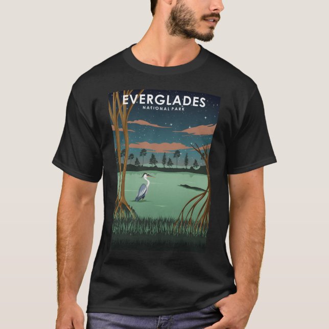 Camiseta Everglades National Park Florida à noite (Frente)