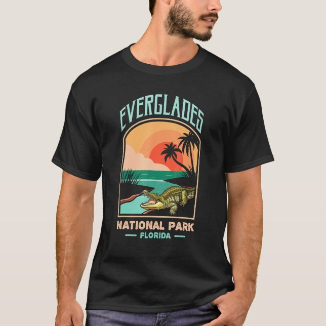 Camiseta Everglades National Park Us Crocodile Florida Alli (Frente)