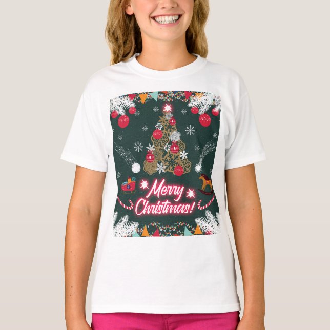 Camiseta Evergreen Joy do Natal (Frente)