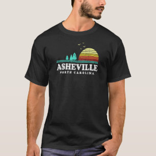 Camiseta Evergreen Sunset Asheville Forest North Carolina W