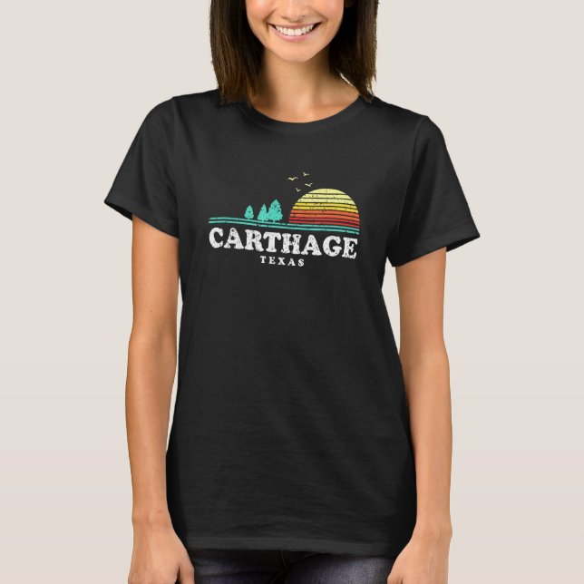 Camiseta Evergreen Sunset Carthage Forest Texas Woods Campi (Frente)