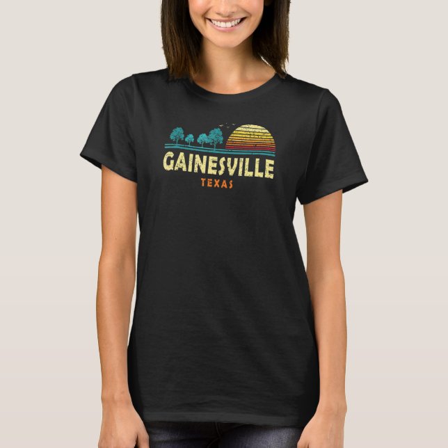 Camiseta Evergreen Sunset Gainesville Forest Texas Woods Na (Frente)
