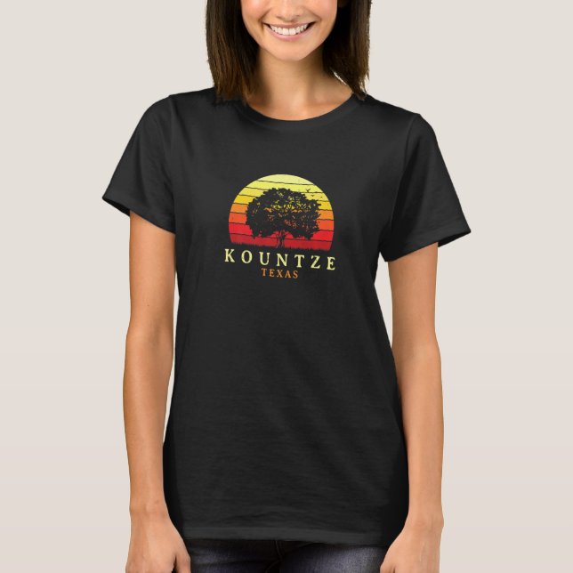 Camiseta Evergreen Sunset Kountze Oak Tree Texas Bur Oak Fo (Frente)