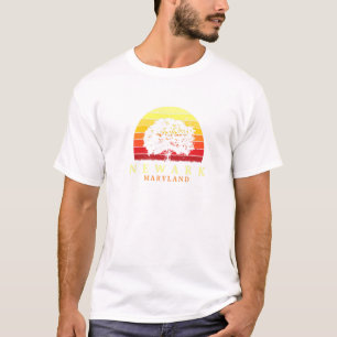 Camiseta Evergreen Sunset Newark Oak Tree Maryland Bur Oak