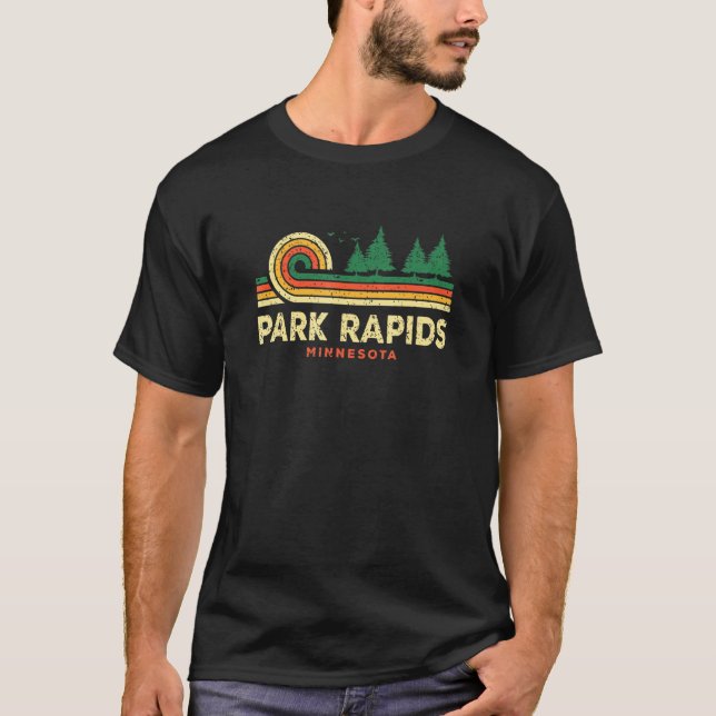 Camiseta Evergreen Sunset Park Rapids Forest Minnesota Wood (Frente)