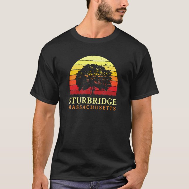 Camiseta Evergreen Sunset Sturbridge Oak Tree Massachusetts (Frente)