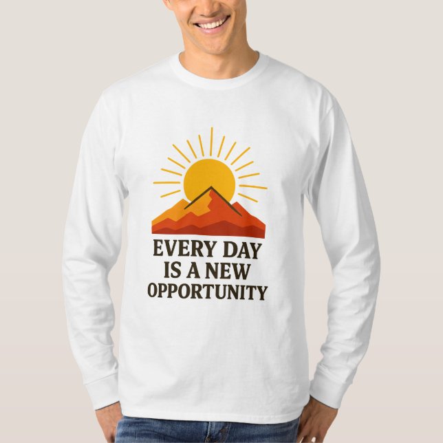 Camiseta Every Day Is a New Opportunity – Inspirational Sun (Frente)