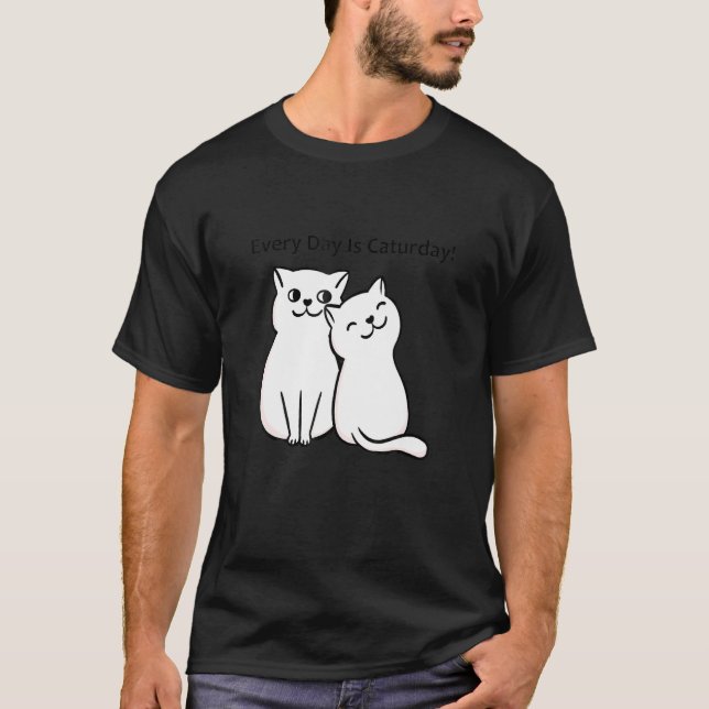 Camiseta Every Day Is Caturday Cat Lover (Frente)