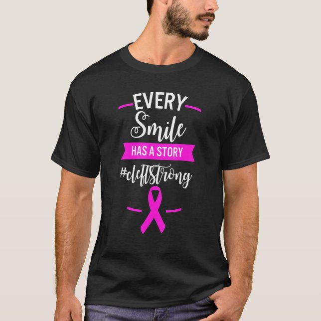 Camiseta Every Smile Has A Story Cleft Strong Cleft Lip and (Frente)