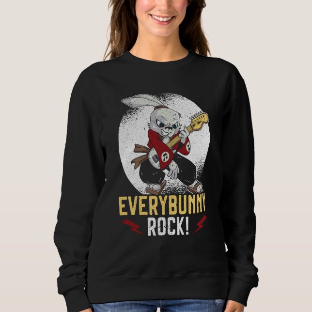 Camiseta Everybunny Rock Rabbit Whisperer Animal Bunny  Roc (Frente)
