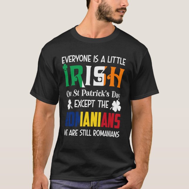 Camiseta Everyone Is A Little Irish On St Patricks Day Roma (Frente)