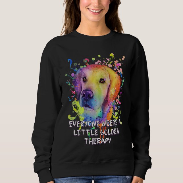 Camiseta Everyone Needs Little Golden Therapy Golden Retrie (Frente)