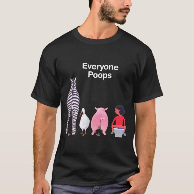 Camiseta Everyone Ops Funny Zebra G Toilet Humor  (Frente)