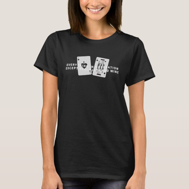 Camiseta Everything In Moderation Blackjack & Wine Casino B (Frente)