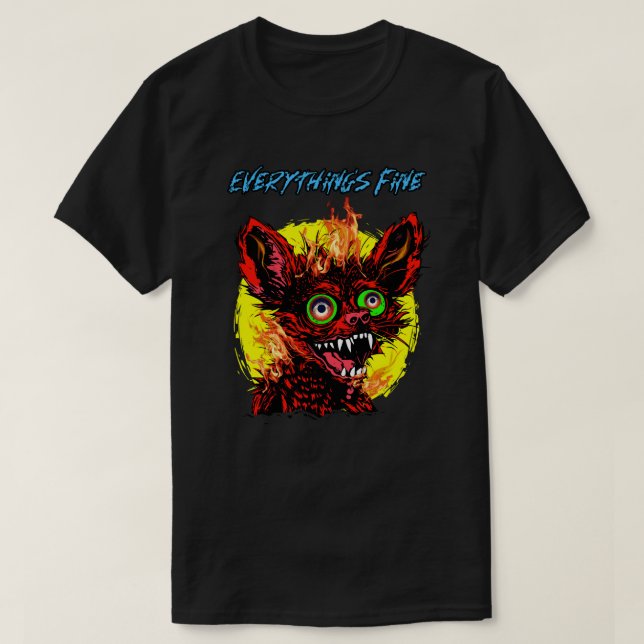 Camiseta Everything's Fine Sarcastic Funny Chihuahua Dog (Frente do Design)
